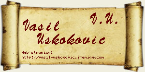 Vasil Uskoković vizit kartica